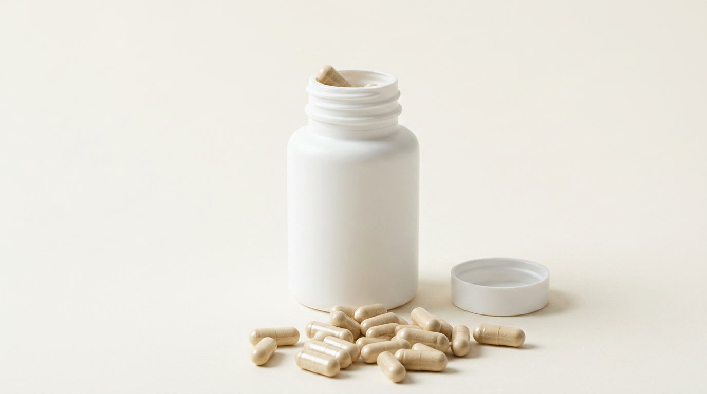 Supplement bottles with capsules